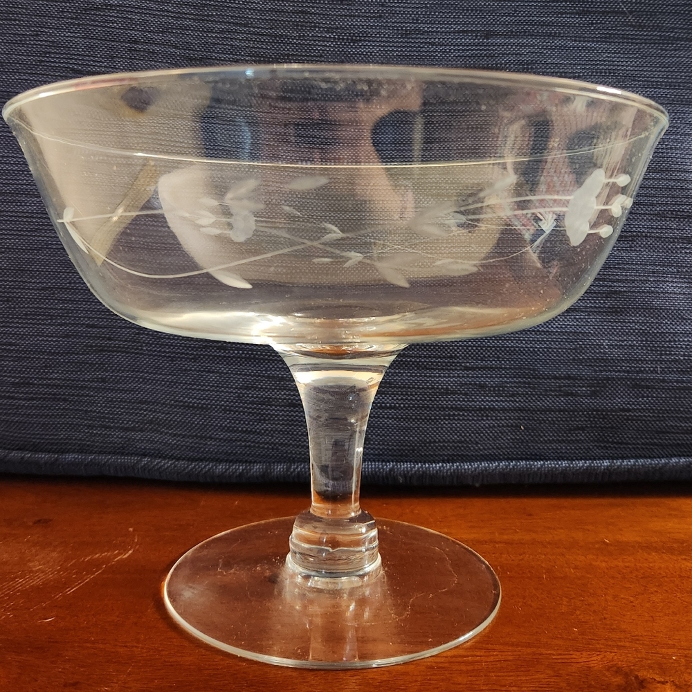 Princess House crystal compote bowl
